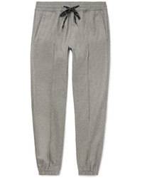 Marc Jacobs Tapered Virgin Wool Flannel Drawstring Trousers
