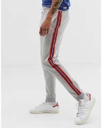 Tom Tailor Track Pants With Side Taping In Grey