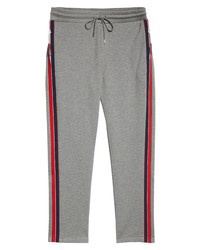 Moncler Tricolor Band Sweatpants In Charcoal At Nordstrom
