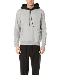 3.1 Phillip Lim Contrast Hood Sweatshirt With Zipper