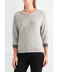 James Perse Cotton Jersey Sweatshirt Gray
