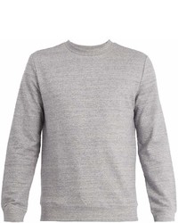A.P.C. Crew Neck Cotton Blend Jersey Sweatshirt
