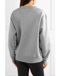 Acne Studios Fairview Appliqud Cotton Jersey Sweatshirt Light Gray