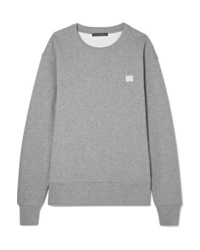 Acne Studios Fairview Face Appliqud Cotton Jersey Sweatshirt