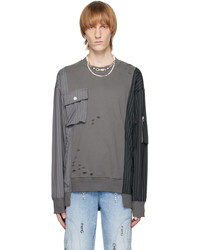 Feng Chen Wang Gray Paneled Sweatshirt