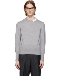 Thom Browne Grey 4 Bar Collar Sweatshirt