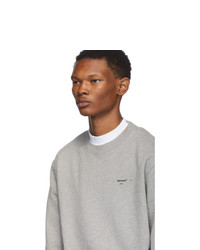 Off-White Grey And Black Logo Slim Sweatshirt