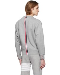 Thom Browne Grey Back Stripe Loopback Sweatshirt