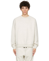 Essentials Grey Black Pullover Sweatshirt