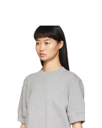 Sacai Grey Chiffon Detail Sweatshirt