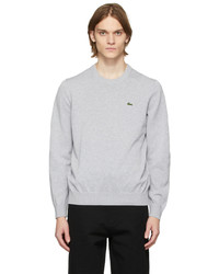 Lacoste Grey Cotton Crewneck Sweatshirt