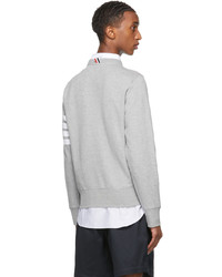 Thom Browne Grey Cotton Loopback 4 Bar Sweatshirt