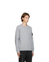 Stone Island Grey Cotton Sweatshirt