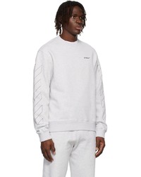 Off-White Grey Diag Outline Slim Sweatshirt