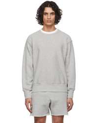 Les Tien Grey Heavyweight Crop Sweatshirt