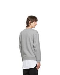 3.1 Phillip Lim Grey Logo Patch Long Sleeve Sweatshirt