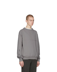C2h4 Grey Mock Neck Sweatshirt