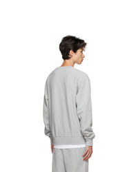 Stussy Grey Stock Logo Sweatshirt