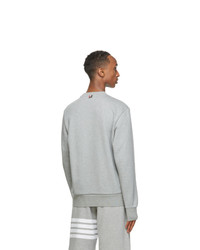 Thom Browne Grey Stripe Pocket Classic Sweatshirt