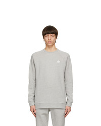 adidas Originals Grey Trefoil Essentials Crewneck Sweatshirt