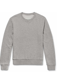 Maison Margiela Leather Elbow Patch Mlange Loopback Cotton Jersey Sweatshirt