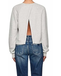 Current/Elliott Open Back Cotton Blend Sweatshirt