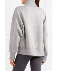 adidas Originals Cotton Blend Jersey Sweatshirt Gray