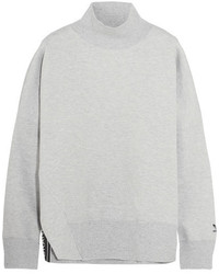 adidas Originals Cotton Blend Jersey Sweatshirt Gray