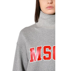 MSGM Oversized Printed Cotton Sweatshirt