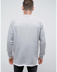 Asos Oversized Sweatshirt With Drawcord Neck T Shirt Hem