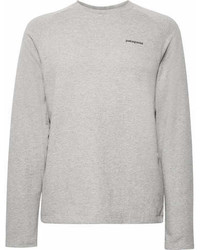 Patagonia P 6 Logo Print Loopback Organic Cotton Blend Jersey Sweatshirt