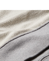 Maison Margiela Panelled Loopback Cotton Jersey Sweatshirt