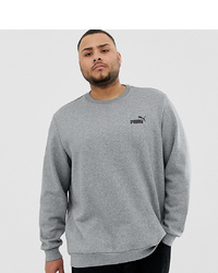 Puma Plus Essentials Sweatshirt With Small Logo In Grey
