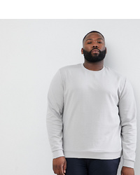 ASOS DESIGN Plus Sweatshirt In Light Grey