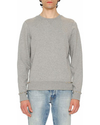 Valentino Rockstud Untitled Sweatshirt Gray
