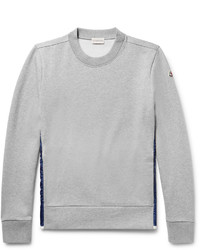 Moncler Shell Panelled Fleece Back Cotton Jersey Sweatshirt