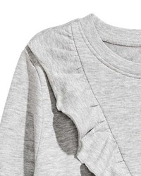 H&M Short Sweatshirt With Ruffles