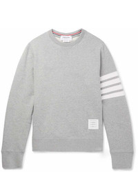 Thom Browne Slim Fit Striped Loopback Cotton Jersey Sweatshirt