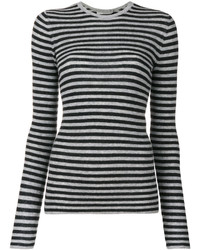 Vince Striped Fitted Sweatshirt