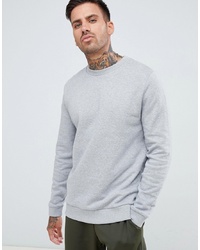 ASOS DESIGN Sweatshirt In Grey Marl