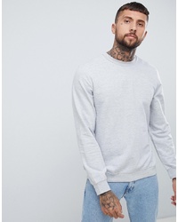Bershka Sweatshirt In Light Grey