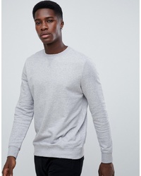 New Look Sweatshirt With Crew Neck In Grey Marl