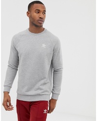 adidas Originals Sweatshirt With Embroidered Small Logo Grey