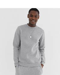 ASOS DESIGN Tall Sweatshirt In Grey Marl