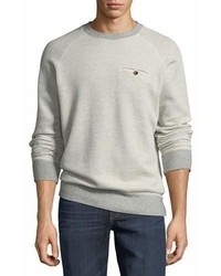 Billy Reid Tommy Crewneck Sweatshirt With Elbow Patches