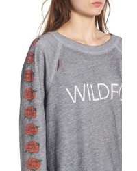 Wildfox Couture Wildfox Bouquet Thrashed Sweatshirt