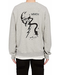 RtA Wrath Distressed Cotton Terry Sweatshirt