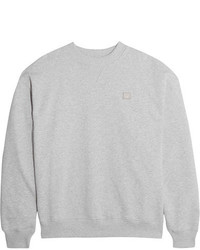 Acne Studios Yana Appliqud Cotton Jersey Sweatshirt Gray