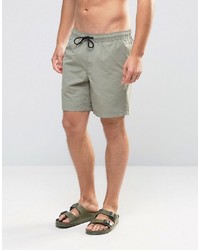 Asos Swim Shorts In Washed Green Mid Length