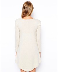 Asos Tall Knitted Swing Dress With V Neck